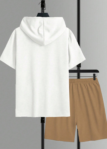 Темно-бежевий літній комплект (худі, шорти) SHEIN