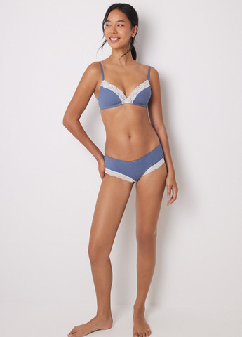 Синий балконет бюстгальтер Women'secret без косточек хлопок