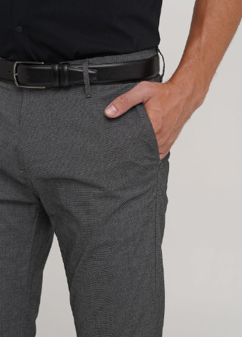 Темно-серые классические демисезонные классические, зауженные брюки Trend Collection