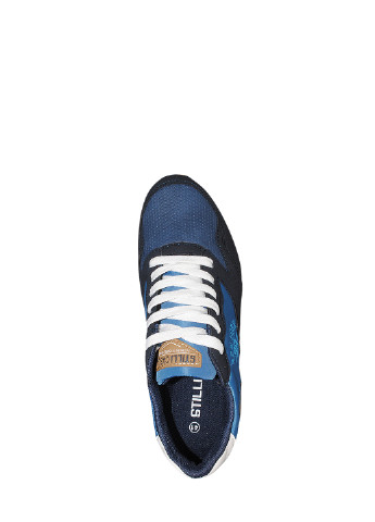 Цветные демисезонные кроссовки sk3871-2 black-blue Stilli