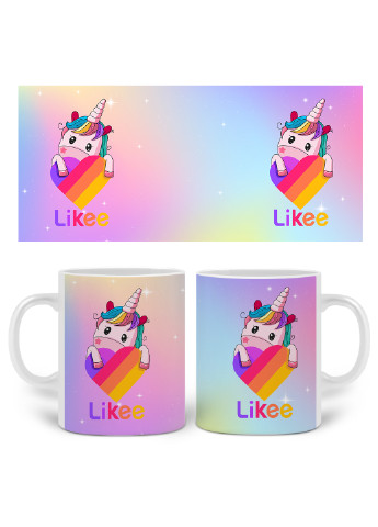 Кружка Лайк Єдиноріг (Likee Unicorn) 330 мл горнятко керамічне (20259-1597) MobiPrint (219777085)