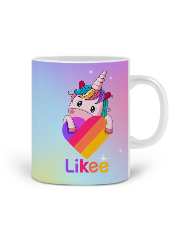 Кружка Лайк Єдиноріг (Likee Unicorn) 330 мл горнятко керамічне (20259-1597) MobiPrint (219777085)