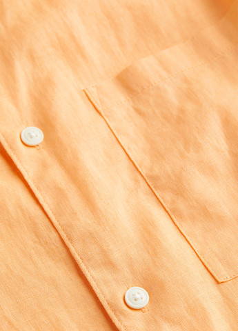 Светло-оранжевая кэжуал рубашка однотонная H&M