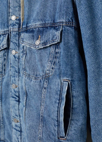 Блакитна зимня джинсова куртка H&M