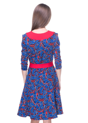 Красное кэжуал платье Vergans с цветочным принтом