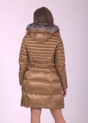 Золотистая зимняя куртка (мех чернобурки) Sea Wing