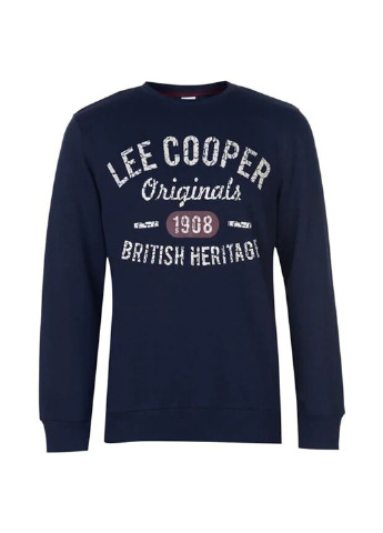 Свитшот Lee Cooper - Прямой крой логотип темно-синий кэжуал хлопок - (175781967)