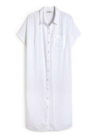 Белое кэжуал платье рубашка C&A однотонное