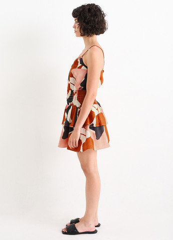 Разноцветная кэжуал с абстрактным узором юбка C&A