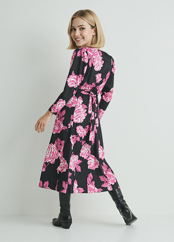 Комбинированное кэжуал платье клеш Reserved розы