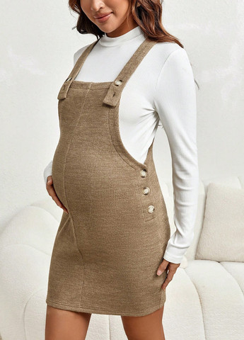 Комбинированный демисезонный комплект для беременных (сарафан, гольф) SHEIN