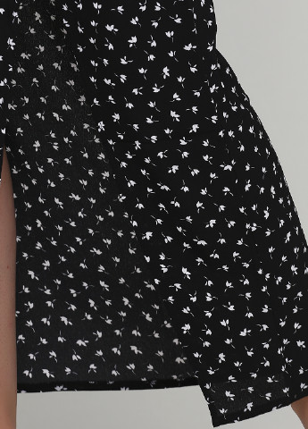 Черная кэжуал с рисунком юбка MIA & MIMI а-силуэта (трапеция)