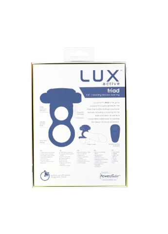 Двойное эрекционное кольцо Lux Active – Triad – Vibrating Dual Cock Ring, с вибропулей и пультом ДУ Alive (252586780)