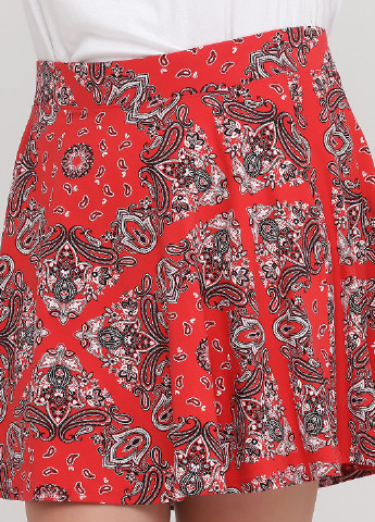 Красная кэжуал "турецкие огурцы" юбка C&A клешированная