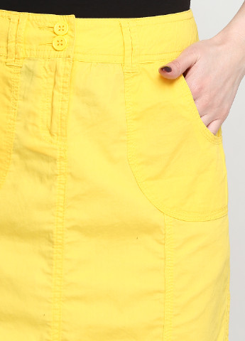 Желтая кэжуал однотонная юбка Colours