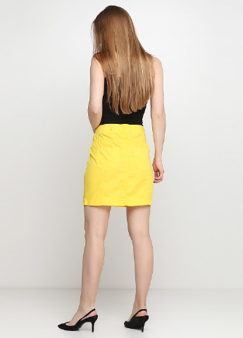 Желтая кэжуал однотонная юбка Colours