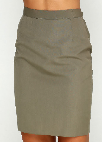 Оливковая офисная однотонная юбка Sangermano карандаш