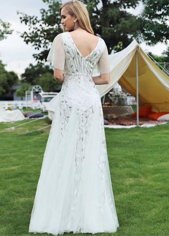 Белое кэжуал платье а-силуэт SHEIN однотонное