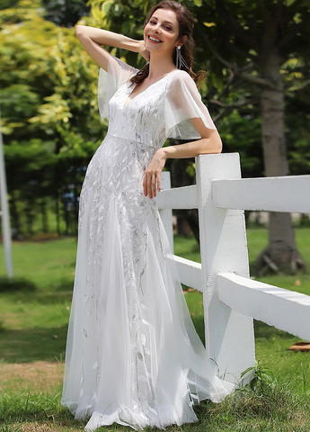 Белое кэжуал платье а-силуэт SHEIN однотонное