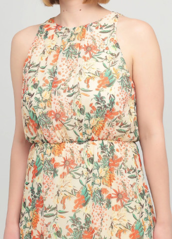 Комбинированное платье кэжуал с цветочным принтом Mela London