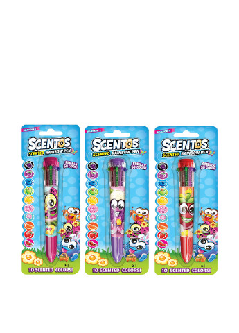 Багатобарвна ароматна кулькова ручка (10 кольорів) Scentos (252447401)
