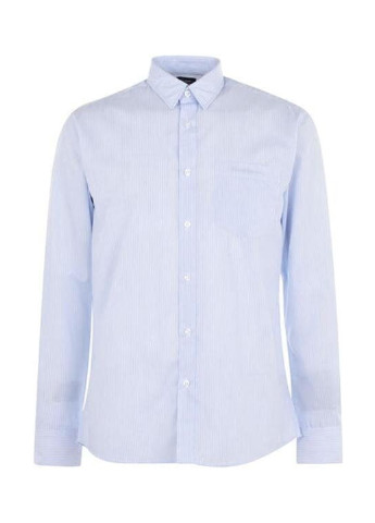 Светло-голубой классическая рубашка в полоску Pierre Cardin