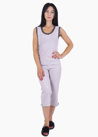 Бледно-лиловая всесезон пижама (майка, бриджи) Barwa Garments