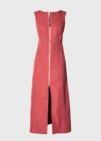 Терракотовое кэжуал платье силуэтная Gepur однотонное