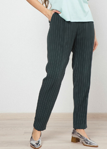Темно-зеленые кэжуал демисезонные зауженные брюки MR520