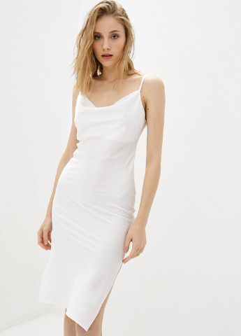 Белое кэжуал платье платье-комбинация Kari Shop Atelier однотонное