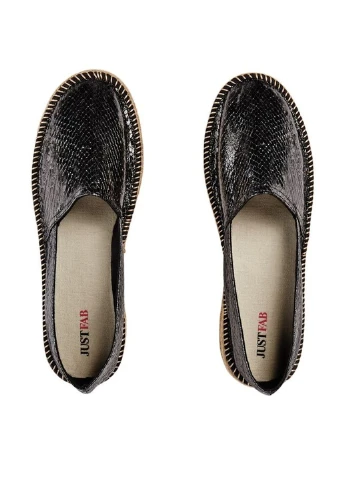 Чорні еспадрилі JustFab однотонний без декору (22189289)