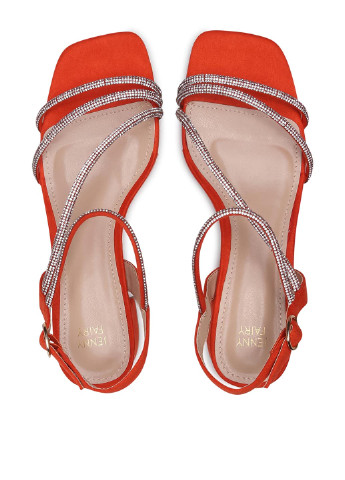 Оранжевые сандалі jenny fairy Jenny Fairy с ремешком со стразами