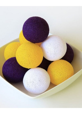 Гирлянда тайские фонарики CBL Violet 20 шариков, 3.7 м Cotton Ball Lights 1315 (252643980)