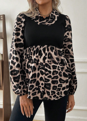 Комбинированная блуза для беременных и кормящих SHEIN