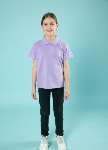 Сиреневая детская футболка-футболка поло детская TvoePolo однотонная