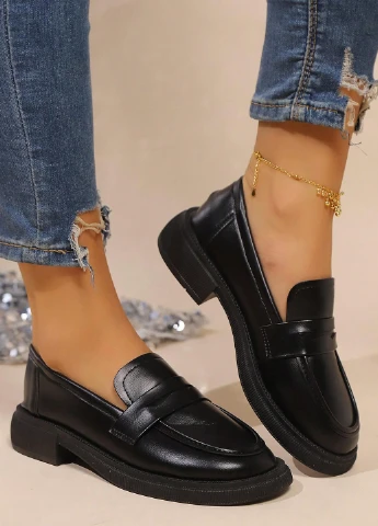 SHEIN Туфлі лофери чорний з штучна шкіра, китай — демісезон (340673481)