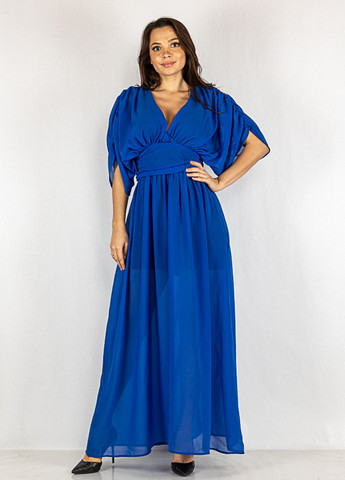 Синее вечернее платье Time of Style однотонное