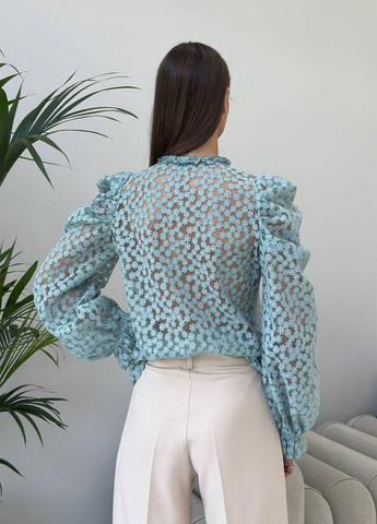 Блакитна блуза No Brand