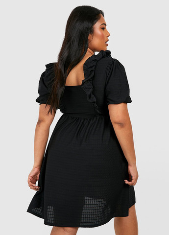 Чорна кежуал сукня Boohoo однотонна