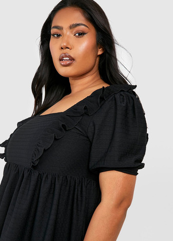 Чорна кежуал сукня Boohoo однотонна