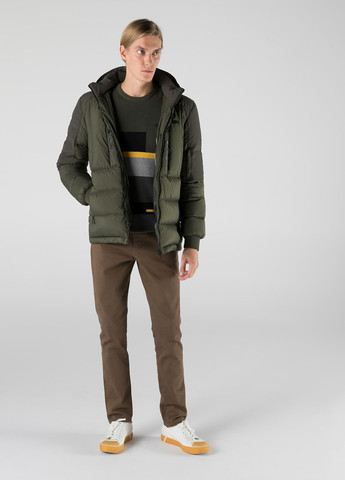 Оливковая (хаки) демисезонная куртка Lacoste