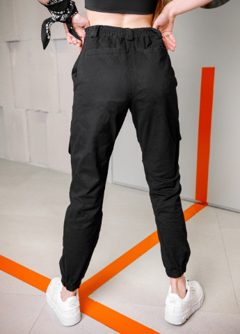 Черные кэжуал демисезонные зауженные брюки BEZET