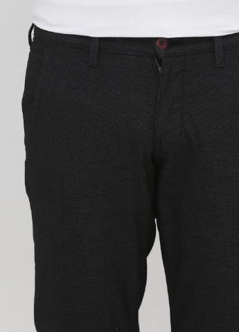 Черные кэжуал демисезонные прямые брюки Mustang