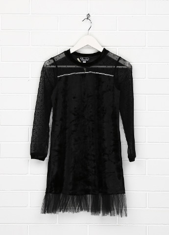 Чорна кежуал сукня міді Sasha з абстрактним візерунком