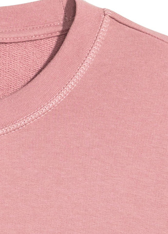 Світшот H&M - Прямий крій однотонний світло-рожевий кежуал, спортивний бавовна - (275239886)