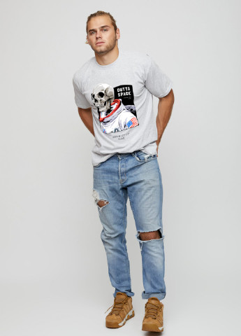 Сіра футболка чоловіча basic YAPPI