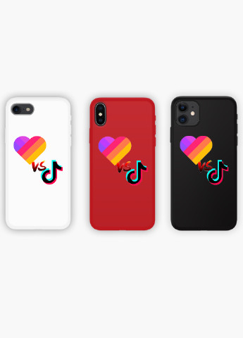 Чохол силіконовий Apple Iphone 7 plus ТікТок и Лайк (TikTok and Likee) Білий (17364-1387) MobiPrint (219504828)