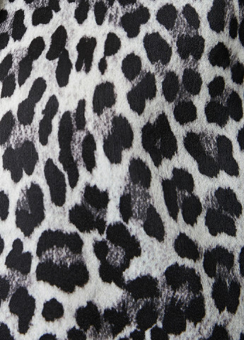 Черно-белая классическая рубашка леопардовый KOTON