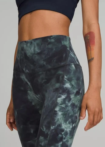 Комбинированные демисезонные легинсы Lululemon Athletica
