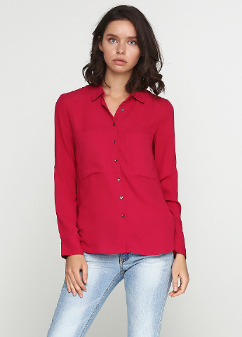Малиновая демисезонная блуза Guess
